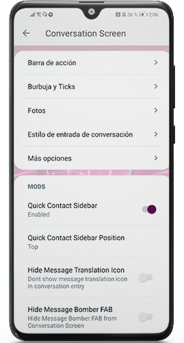 Funciones de WhatsApp Omar V57 Apk 2024