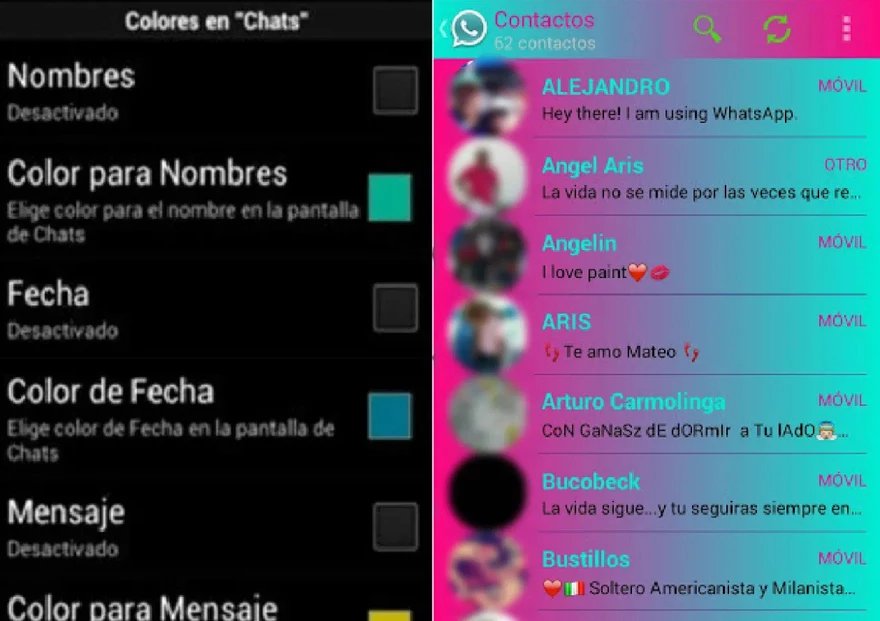Así se ve WhatsApp Plus al abrir