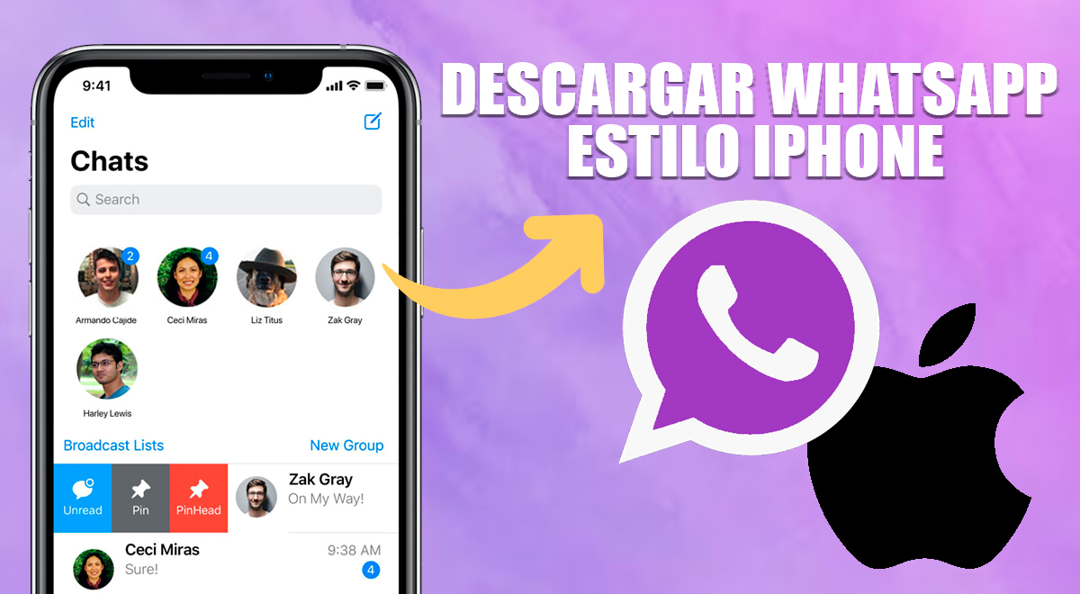 WhatsApp estilo iPhone