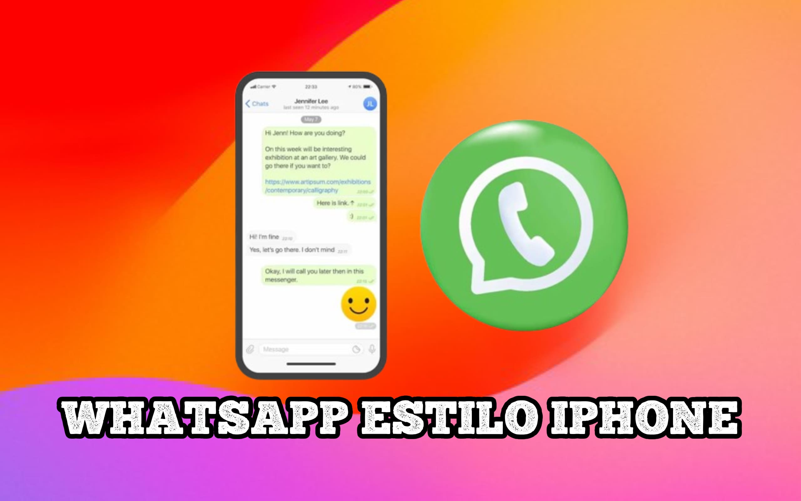 WhatsApp estilo iPhone