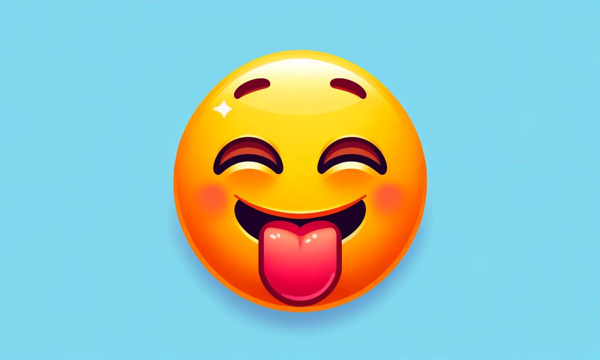 Emoji de cara saboreando comida, un símbolo de disfrute.