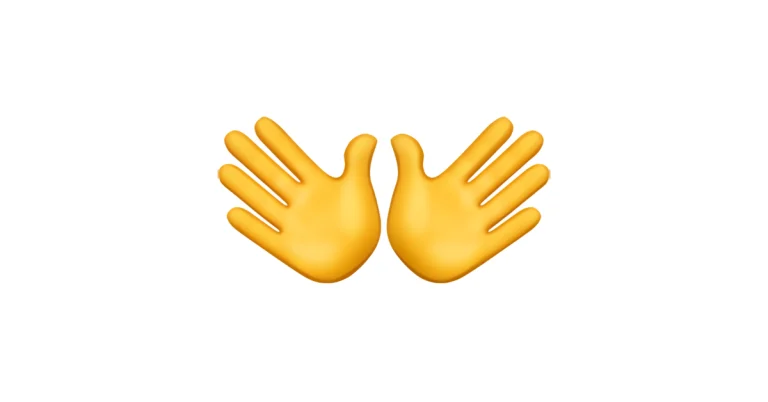 Cómo se ve emoji de manos abiertas 🤲